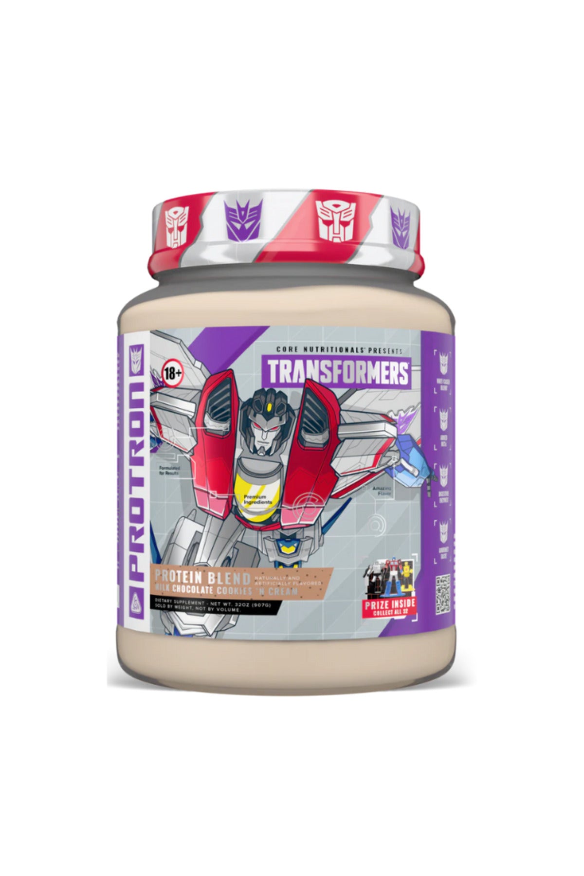 Core Nutritionals PROTIEN TRANSFORMERS PROTRON 2lb (Whey Blend) Milk Chocolate Cookies 'n Cream (Starscream)