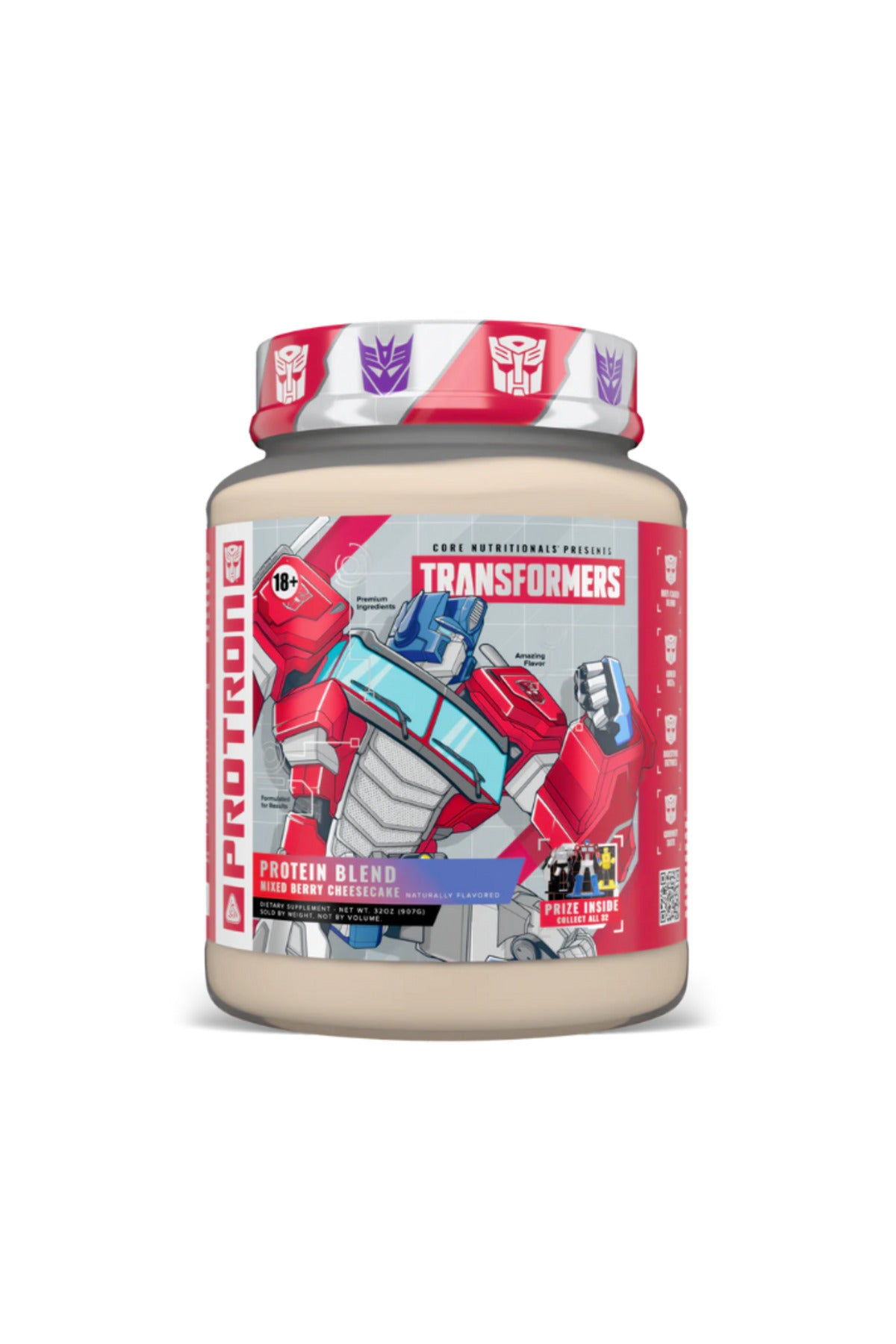 Core Nutritionals PROTIEN TRANSFORMERS PROTRON 2lb (Whey Blend) Mixed Berry Cheesecake (Optimus Prime)