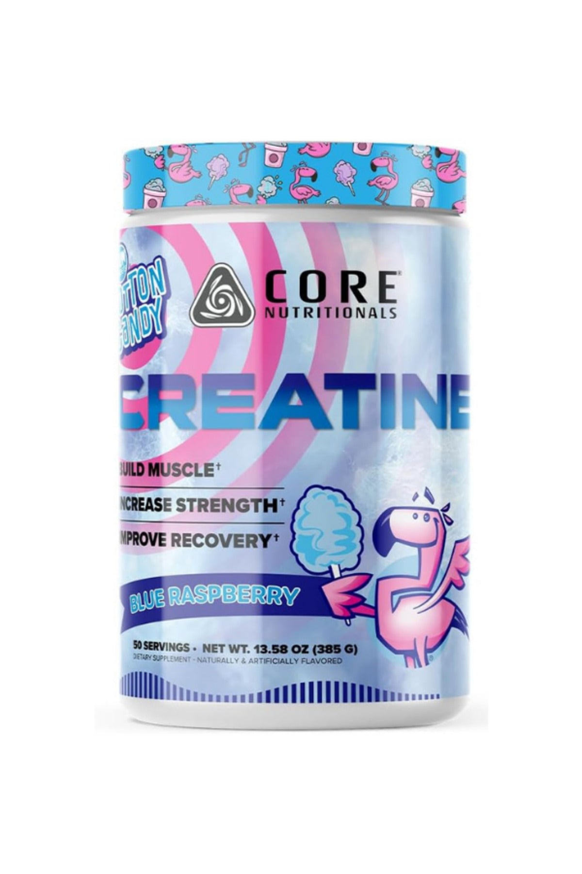 Core Nutritionals ESSENTIALS Creatine Monohydrate Fun Sweets Blue Raspberry