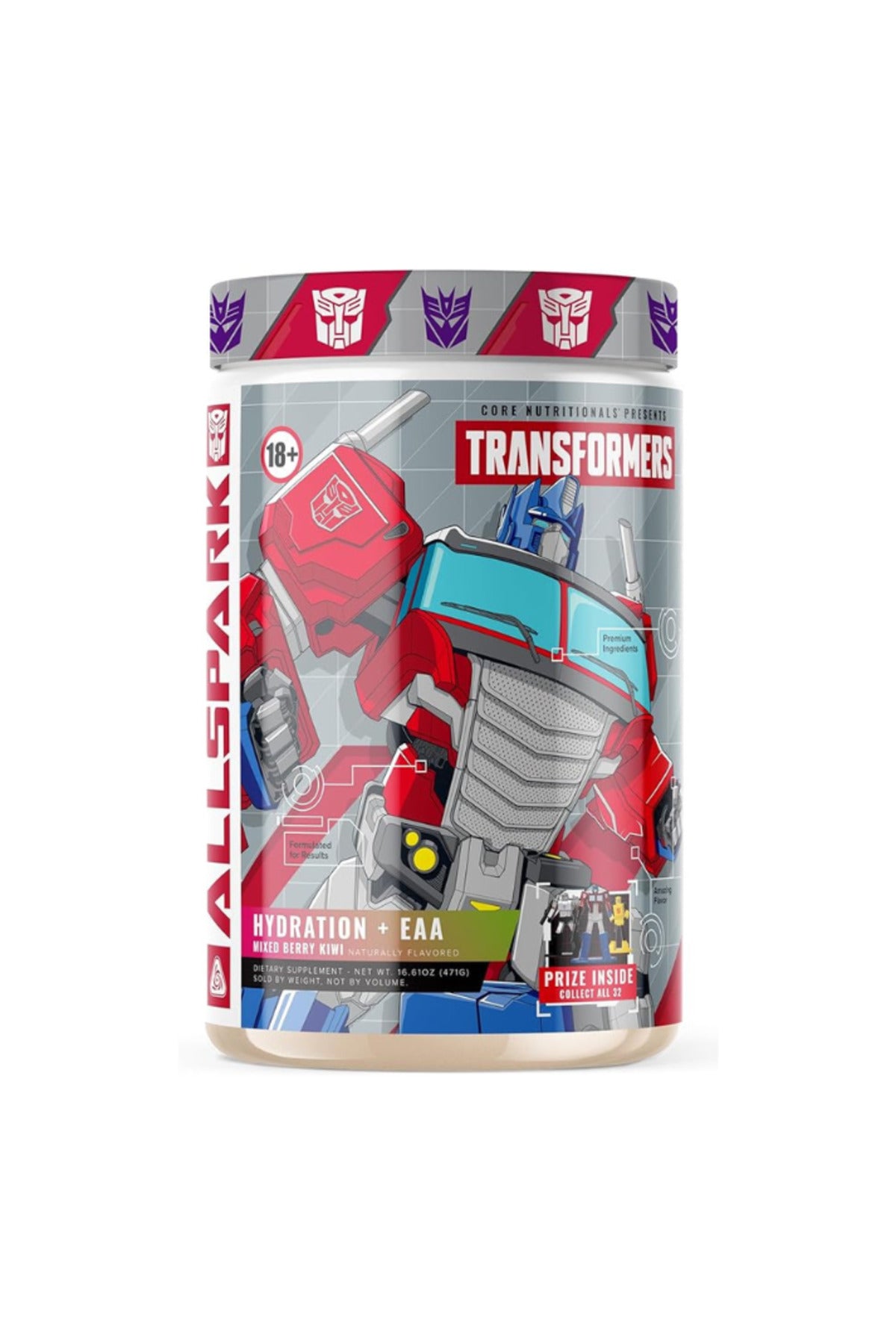 Core Nutritionals AMINOS & HYDRATION TRANSFORMERS ALLSPARK (EAA + Hydration) Mixed Berry Kiwi (Optimus Prime)