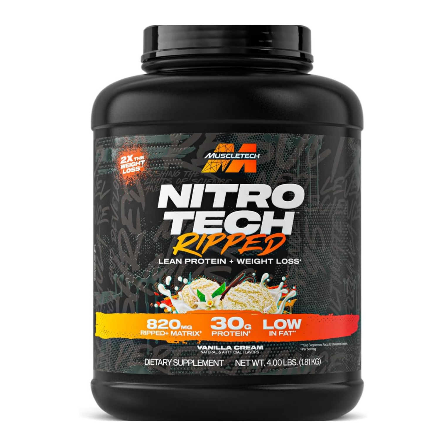 MuscleTech Nitro Tech Ripped French Vanilla Bean 4lbs