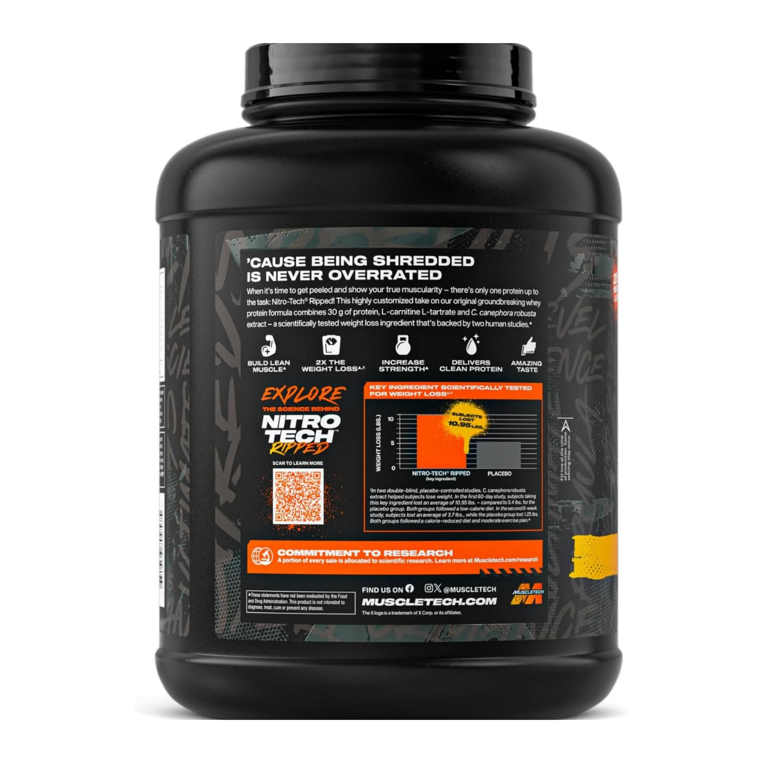 MuscleTech Nitro Tech Ripped French Vanilla Bean 4lbs