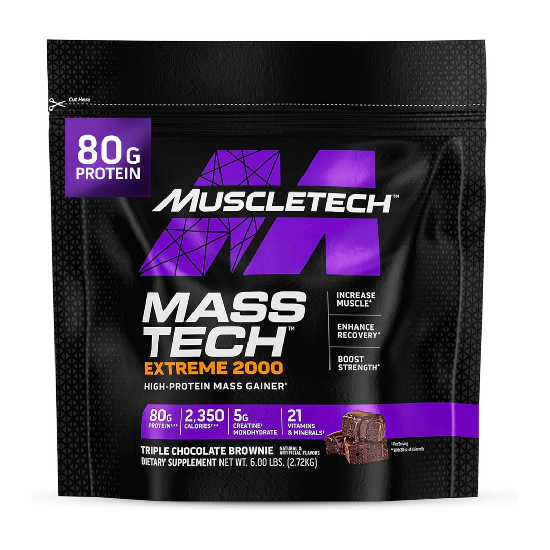 MuscleTech Mass Tech Extreme 2000 Triple Chocolate Brownie 6lbs US (RB)