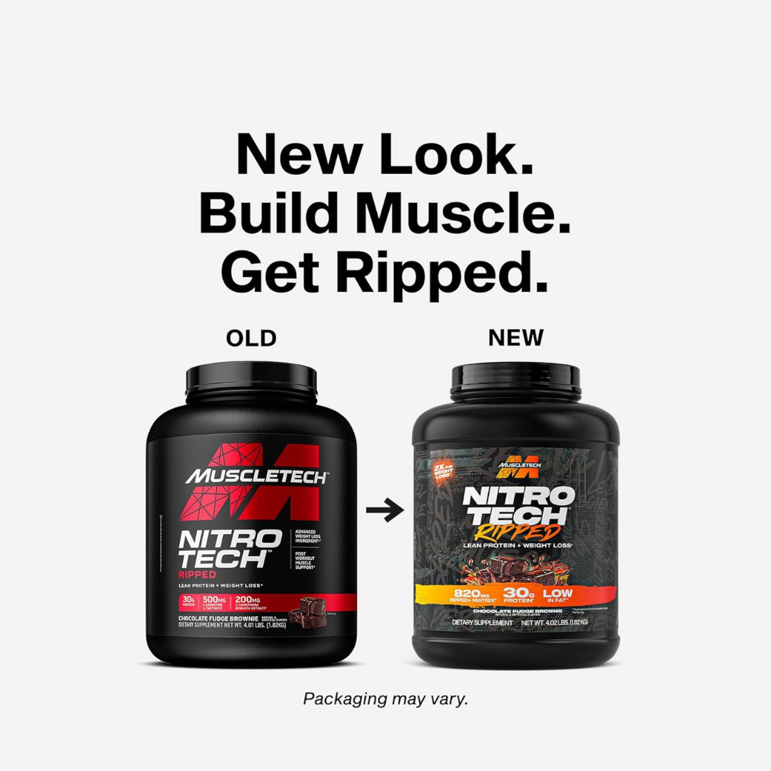 MuscleTech Nitro Tech Ripped Chocolate Fudge Brownie 4lbs