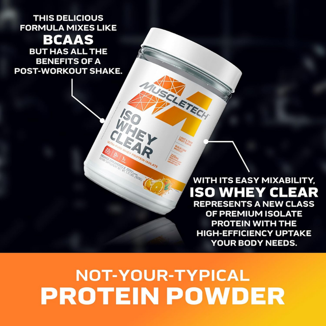 MuscleTech Iso Whey Clear Orange Dreamsicle 1.1lbs