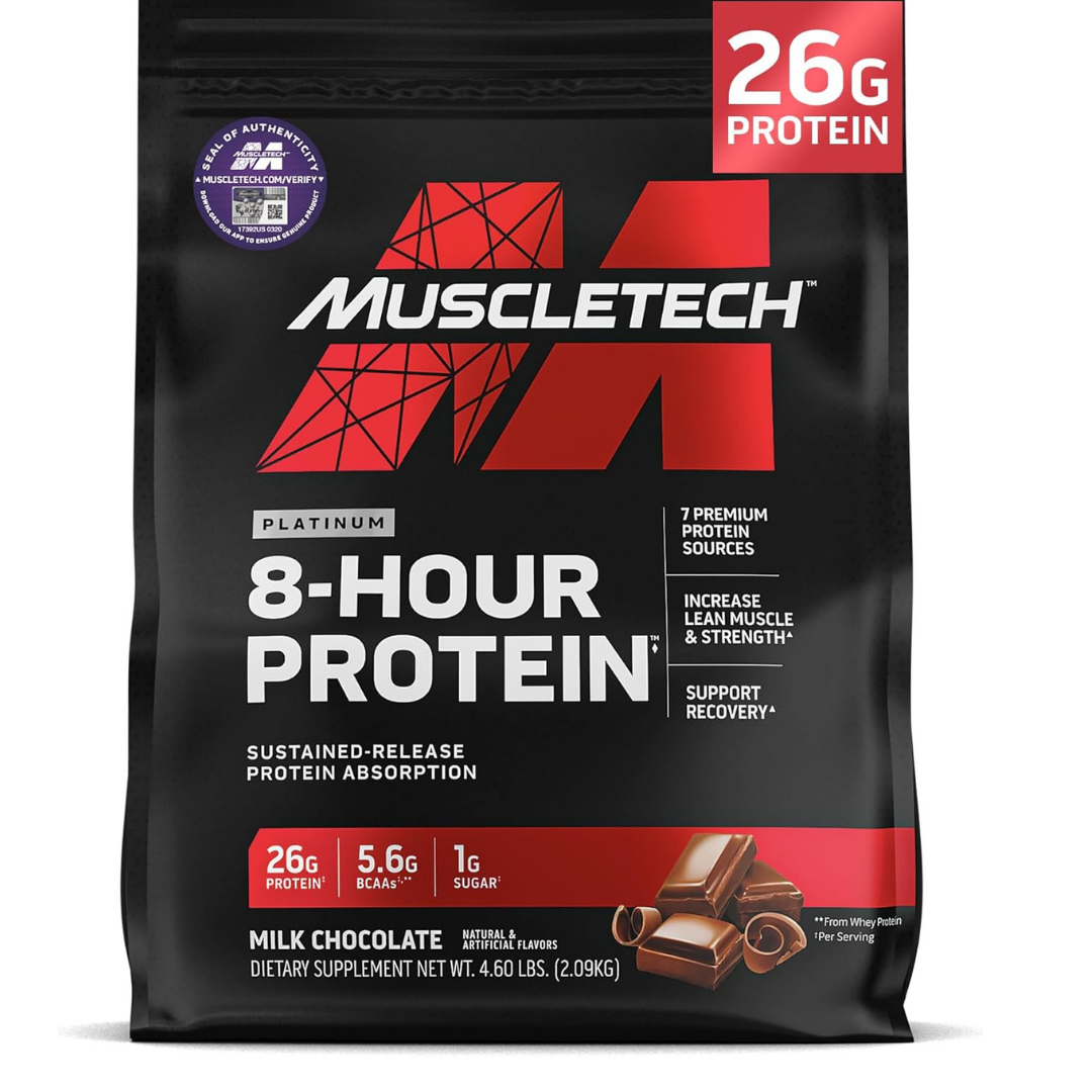 MuscleTech Platinum 8 hour Protein Milk Chocolate 4.6lbs US (RB)