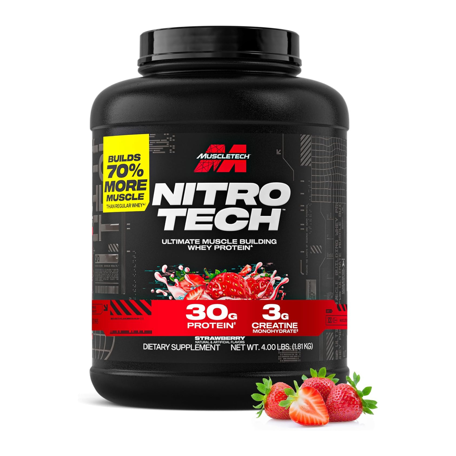 MuscleTech Performance Series Nitro Tech Strawberry 4lbs (1.81kg) US