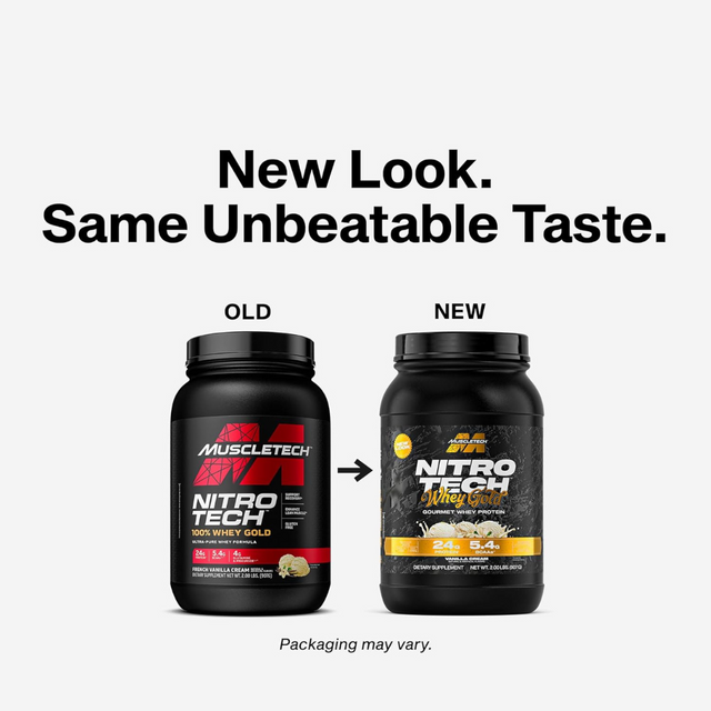 MuscleTech Nitro Tech 100% Whey Gold French Vanilla Cream 2lbs
