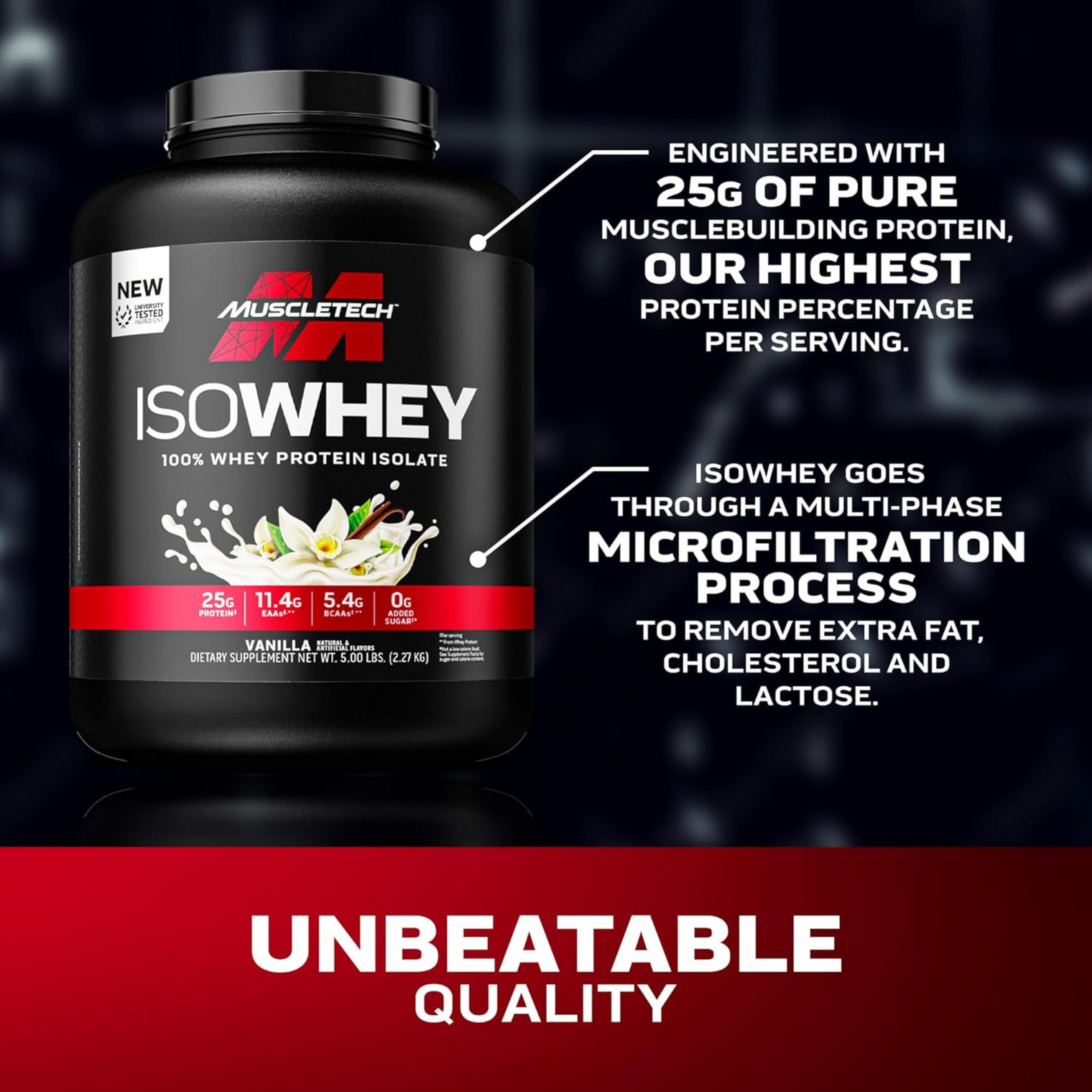 MuscleTech Iso Whey Vanilla 5lbs