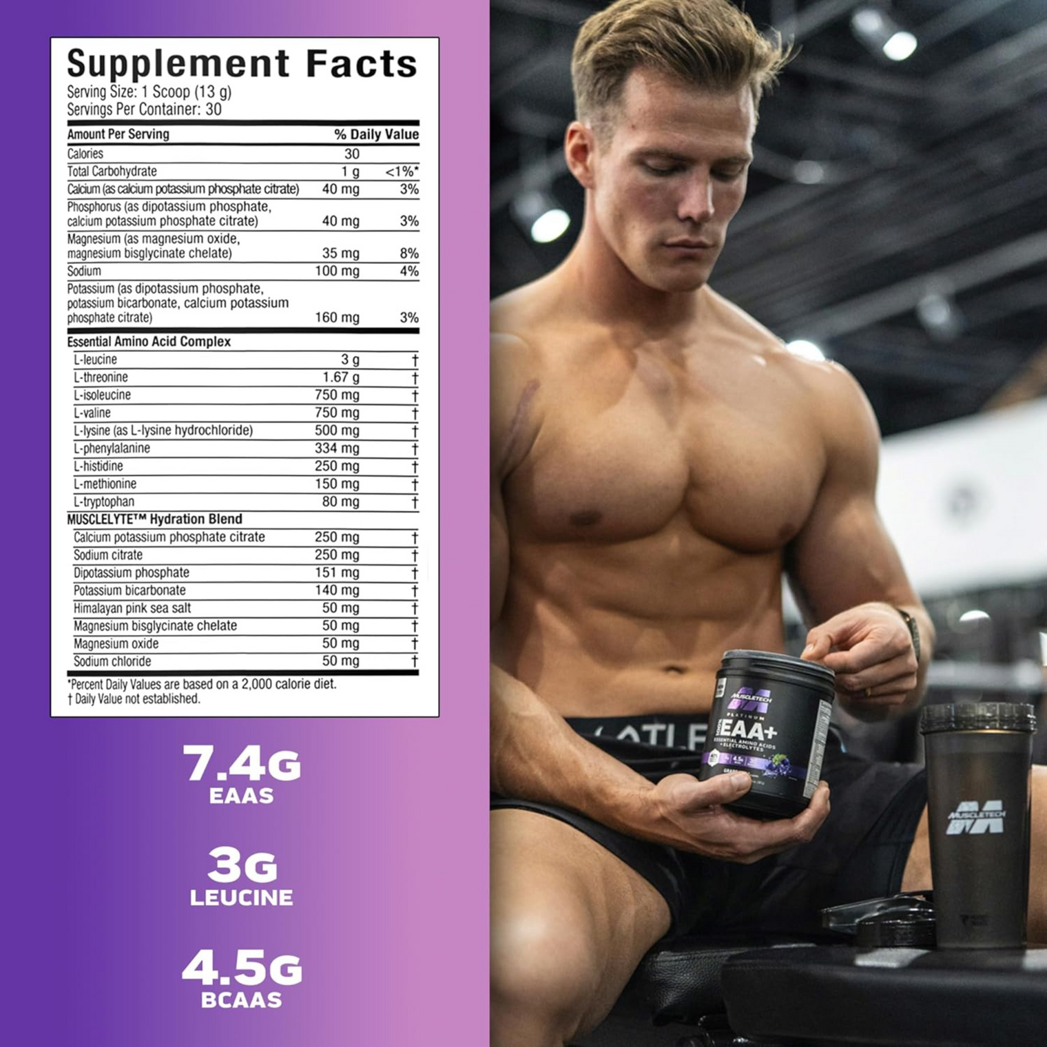 MuscleTech Platinum EAA 30 servings Grape US