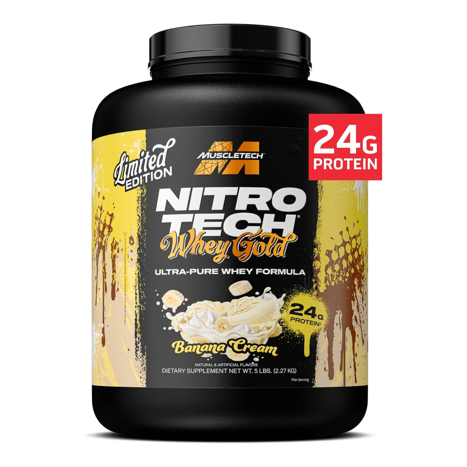 MuscleTech Nitro Tech Whey Gold Banana Cream 5 lbs