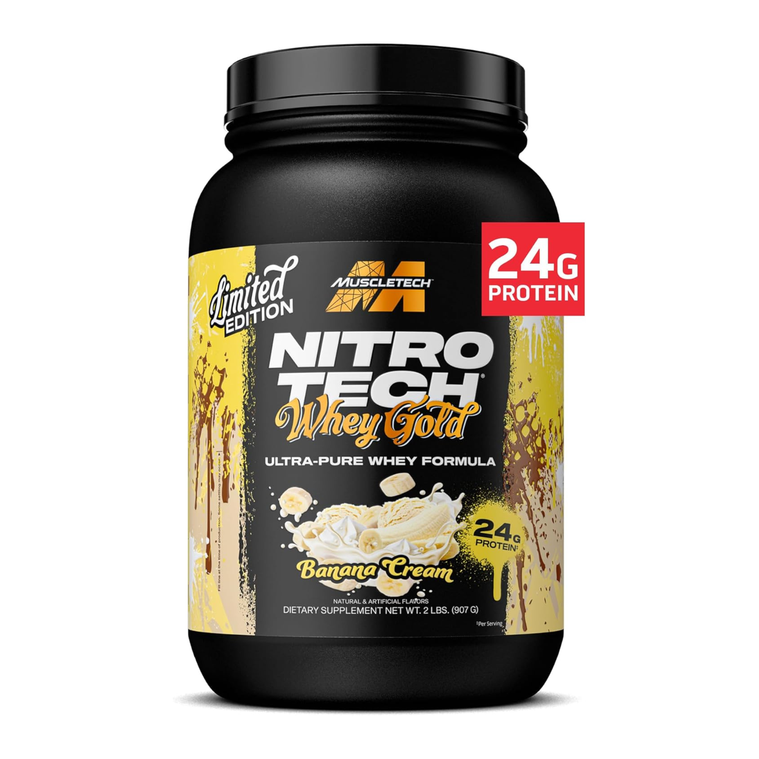 MuscleTech Nitro Tech Whey Gold Banana Cream 2 lbs