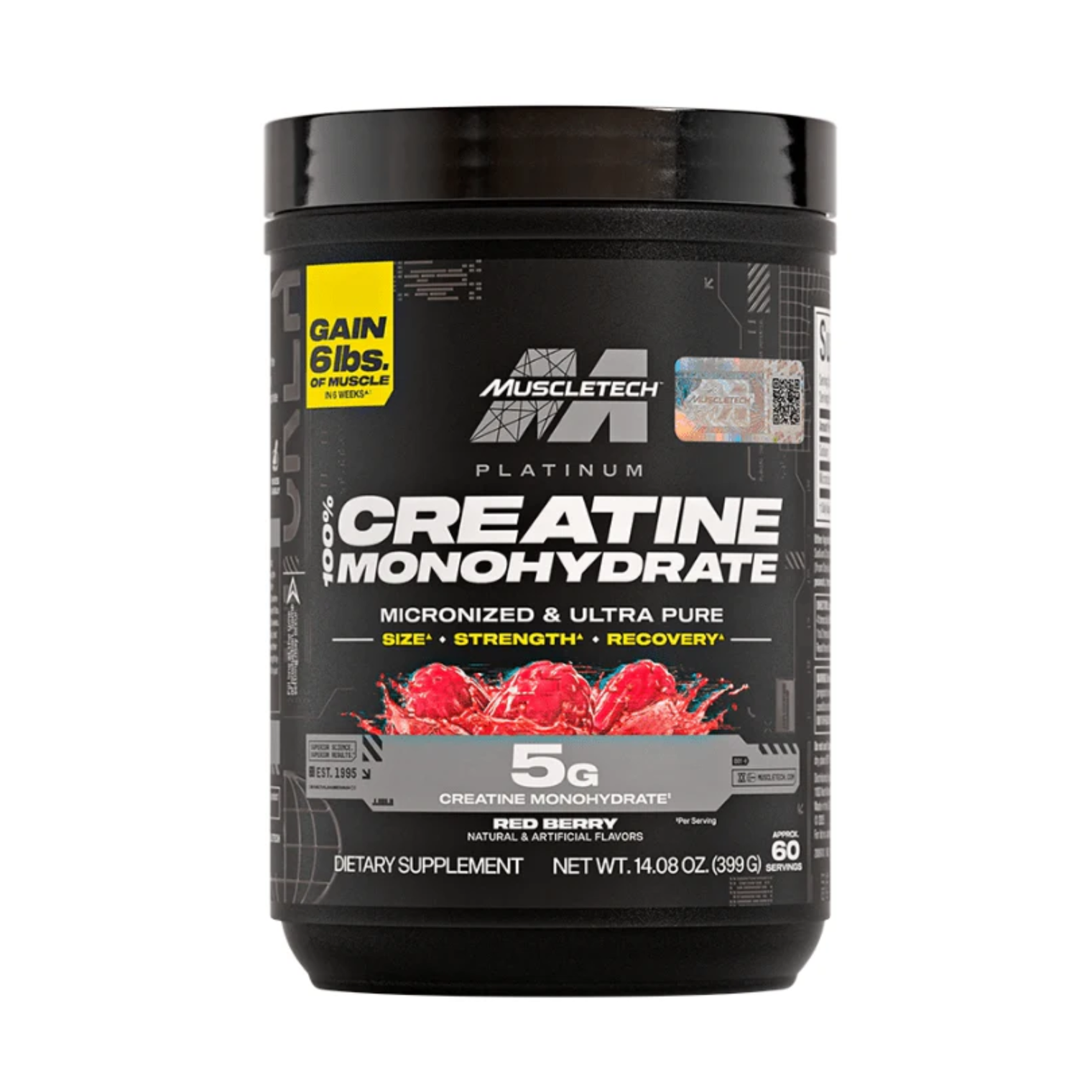 McleTech Platinum 100% Creatine Monohydrate Red Berry 60 serv