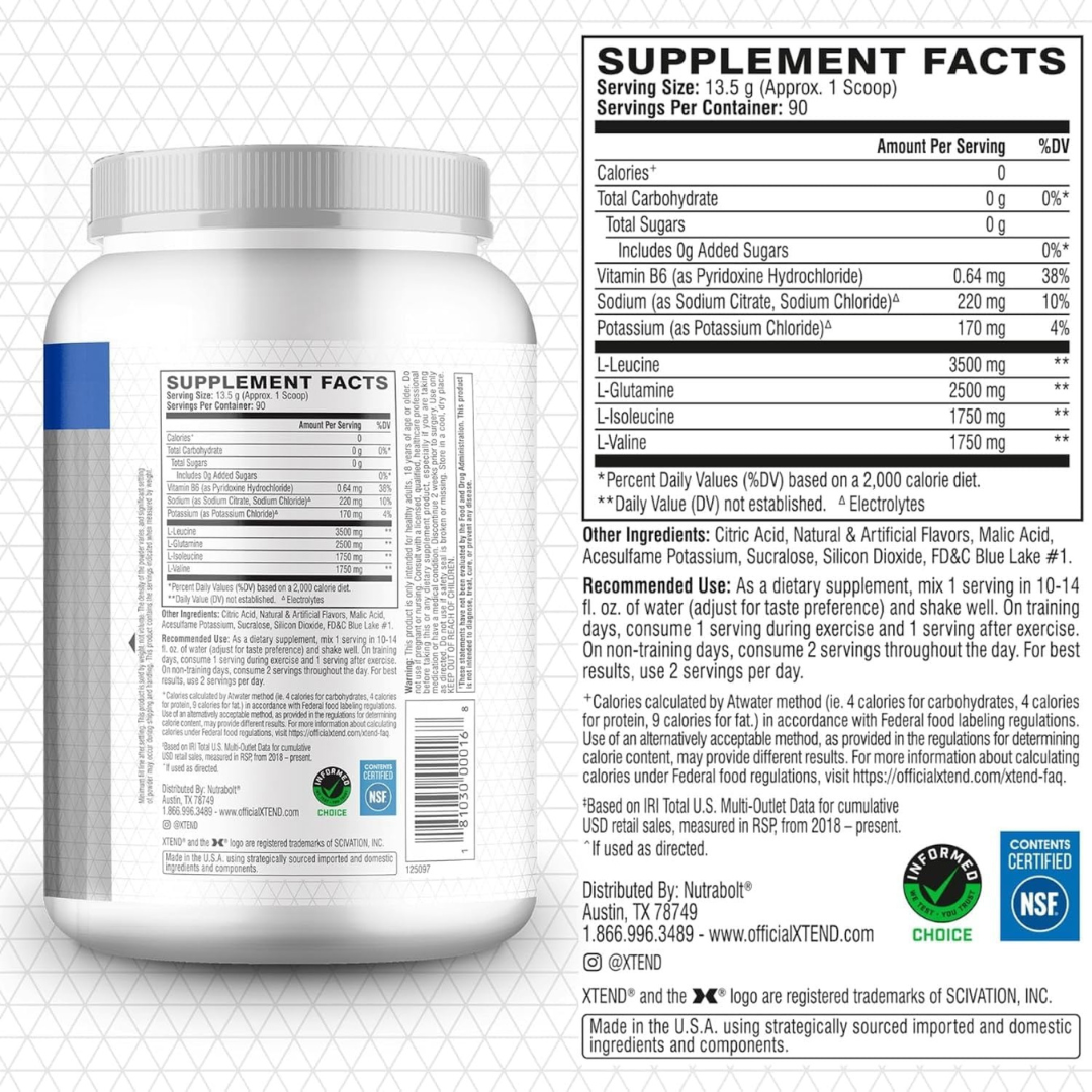 Xtend Blue Raspberry Ice Powder 90 Servings