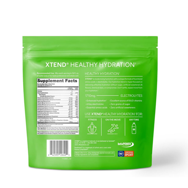 Xtend Hydration Lemon Lime Powder 28 Servings
