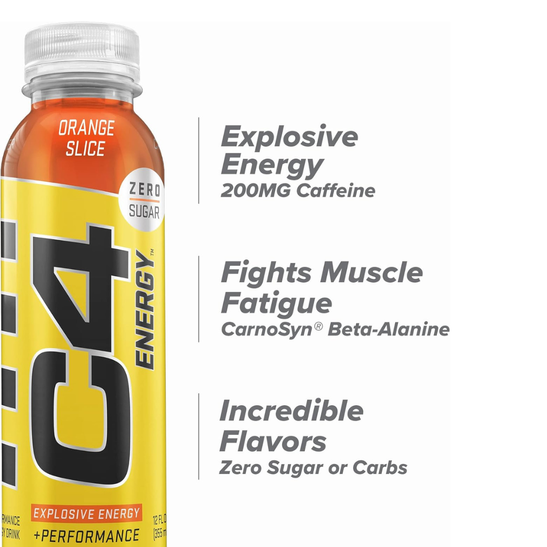 C4 Orange Slice Still Drink - Pack of 12 (355 ml)