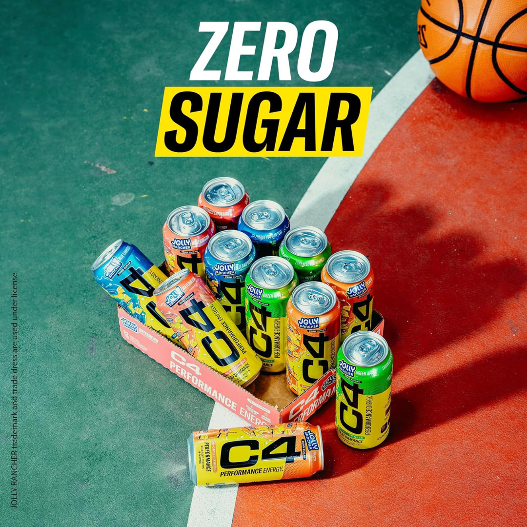 C4 Carbonated Drink Watermelon Flavor - Pack of 12 (355ml)