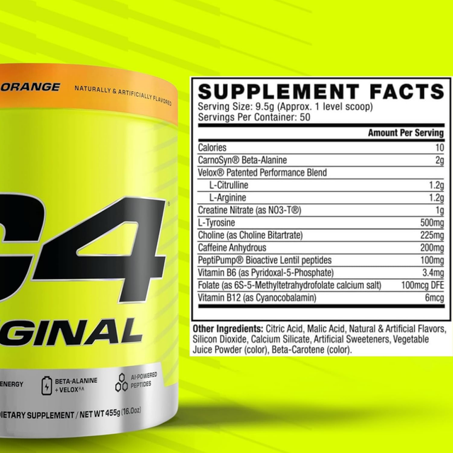 C4 Original Orange Burst Powder 50 Servings