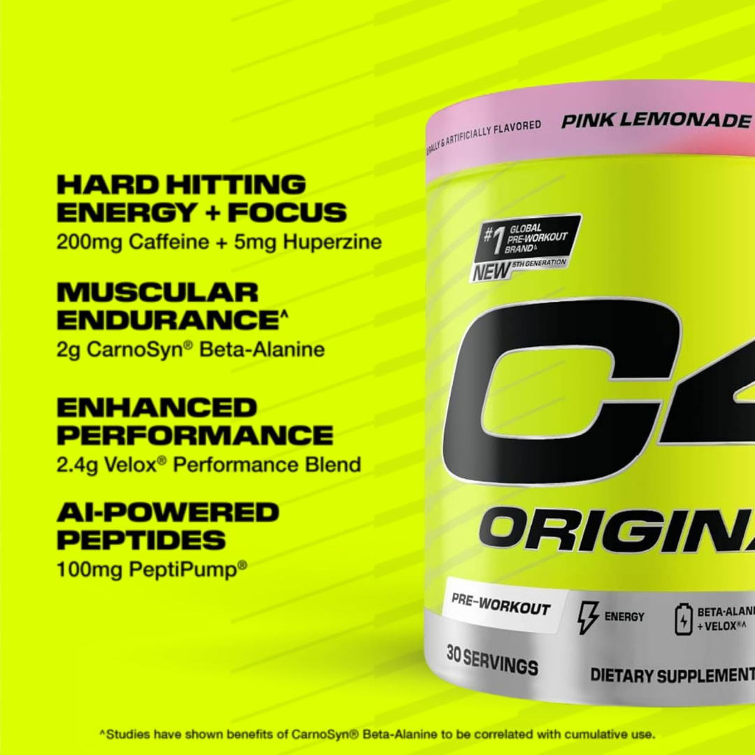 C4 Original Pink Lemonade Powder 30 Servings