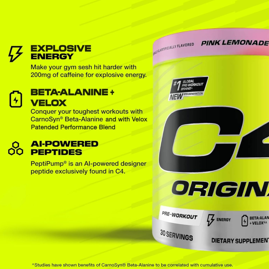 C4 Original Pink Lemonade Powder 30 Servings