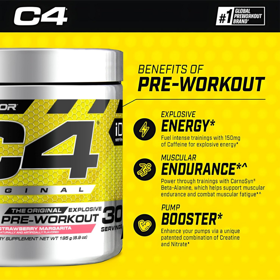 C4 Original Strawberry Margarita Powder 30 Servings