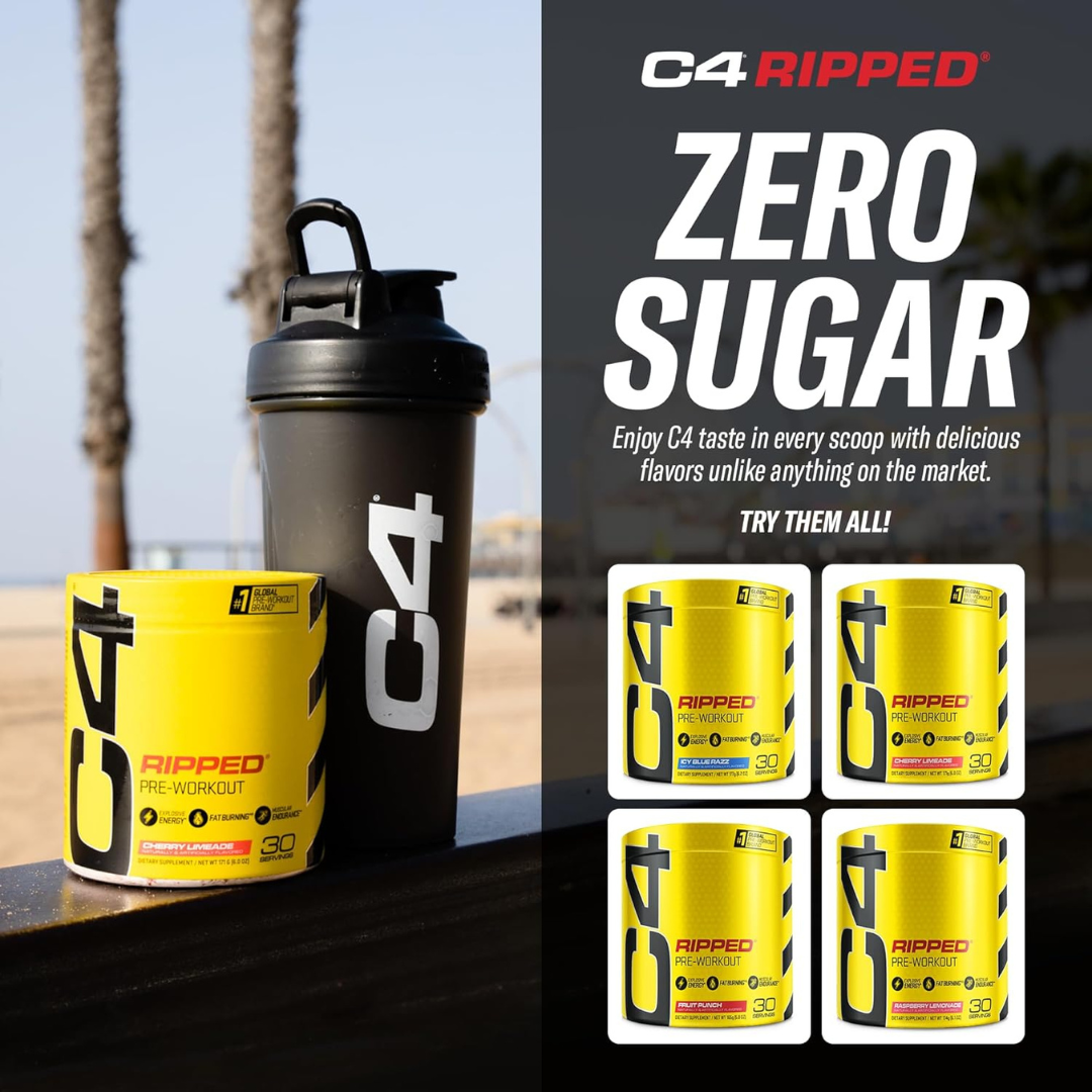 C4 Ripped Raspberry Lemonade Powder 30 Servings