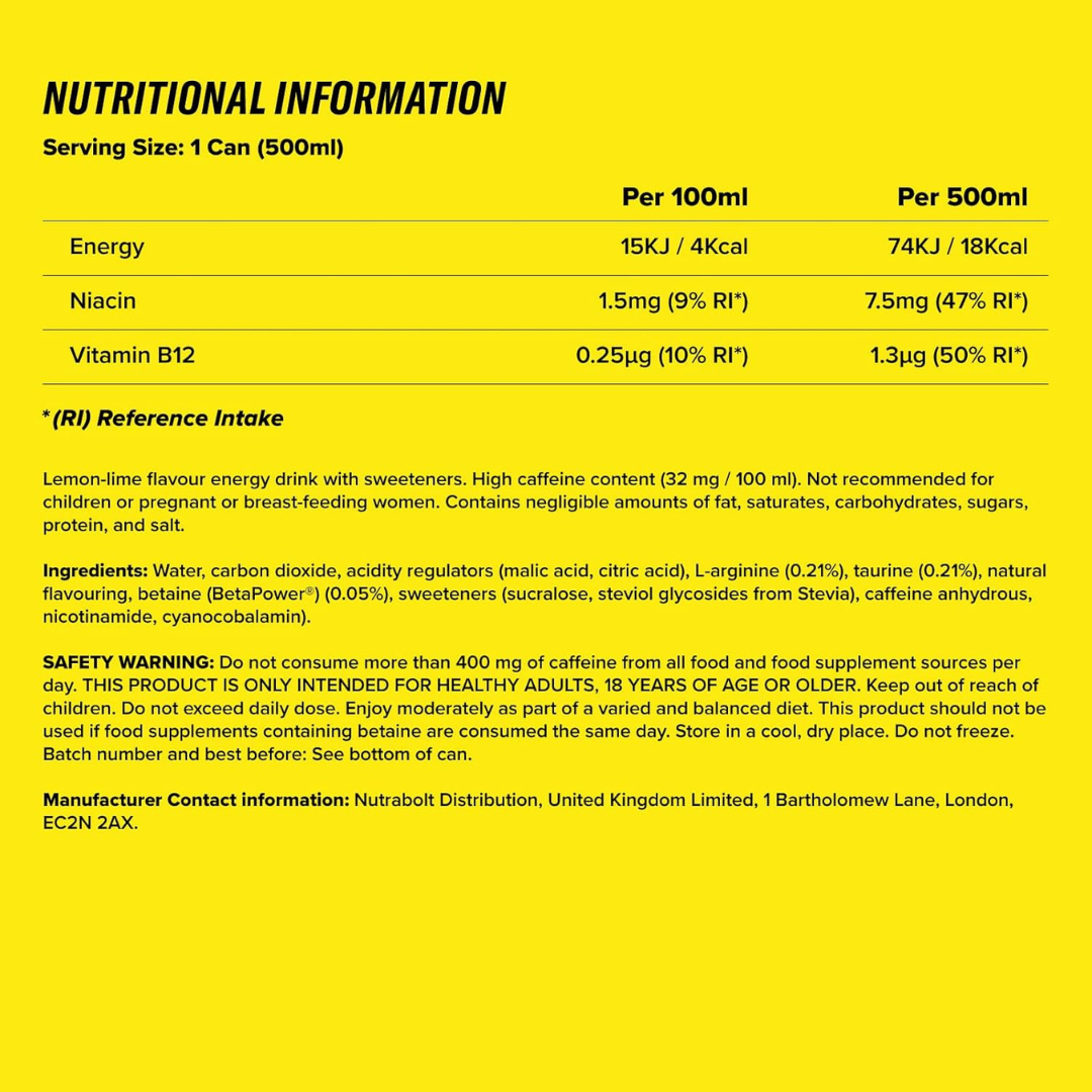 C4 Carbonated Drink Twisted Limeade - Pack of 12 (355 ml)
