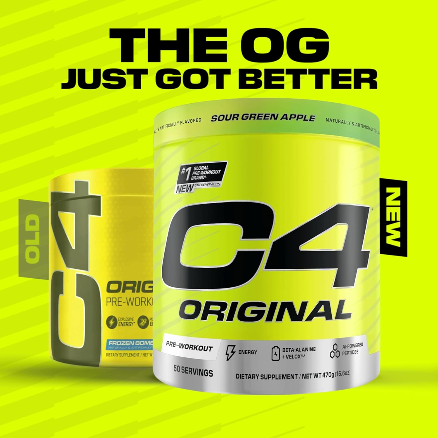 C4 Original Green Apple Powder 50 Servings