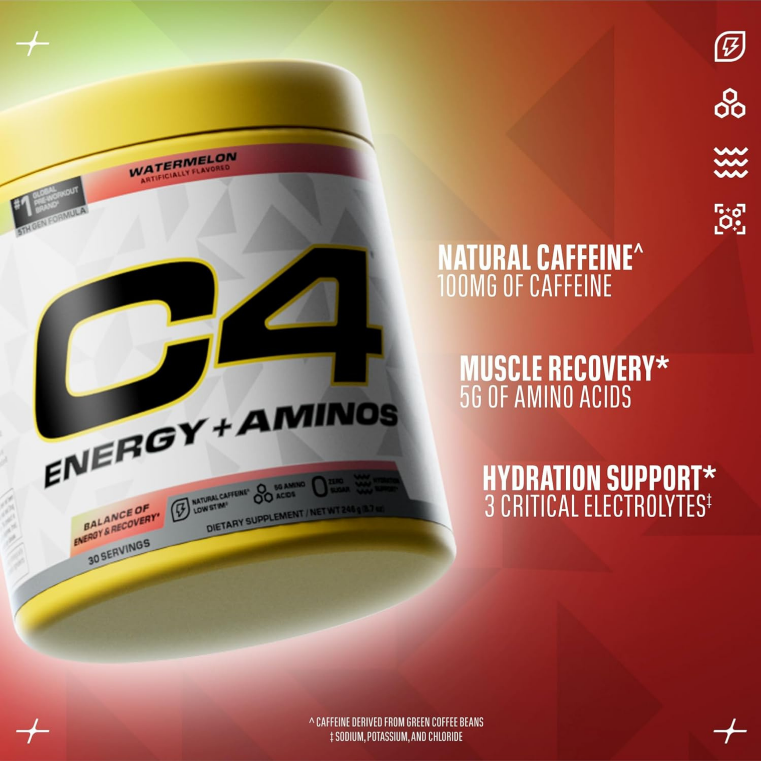 C4 Energy + Aminos Watermelon 30 Servings