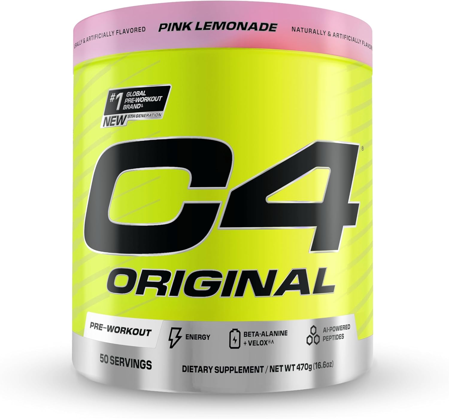 C4 Original Pink Lemonade Powder 50 Servings