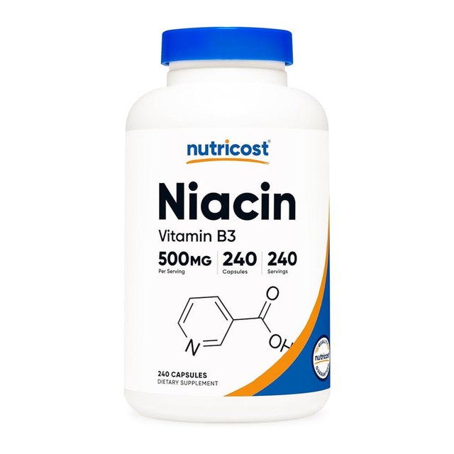 Vitamin B3 (Niacin) Capsules (500 MG) (240 Capsules)
