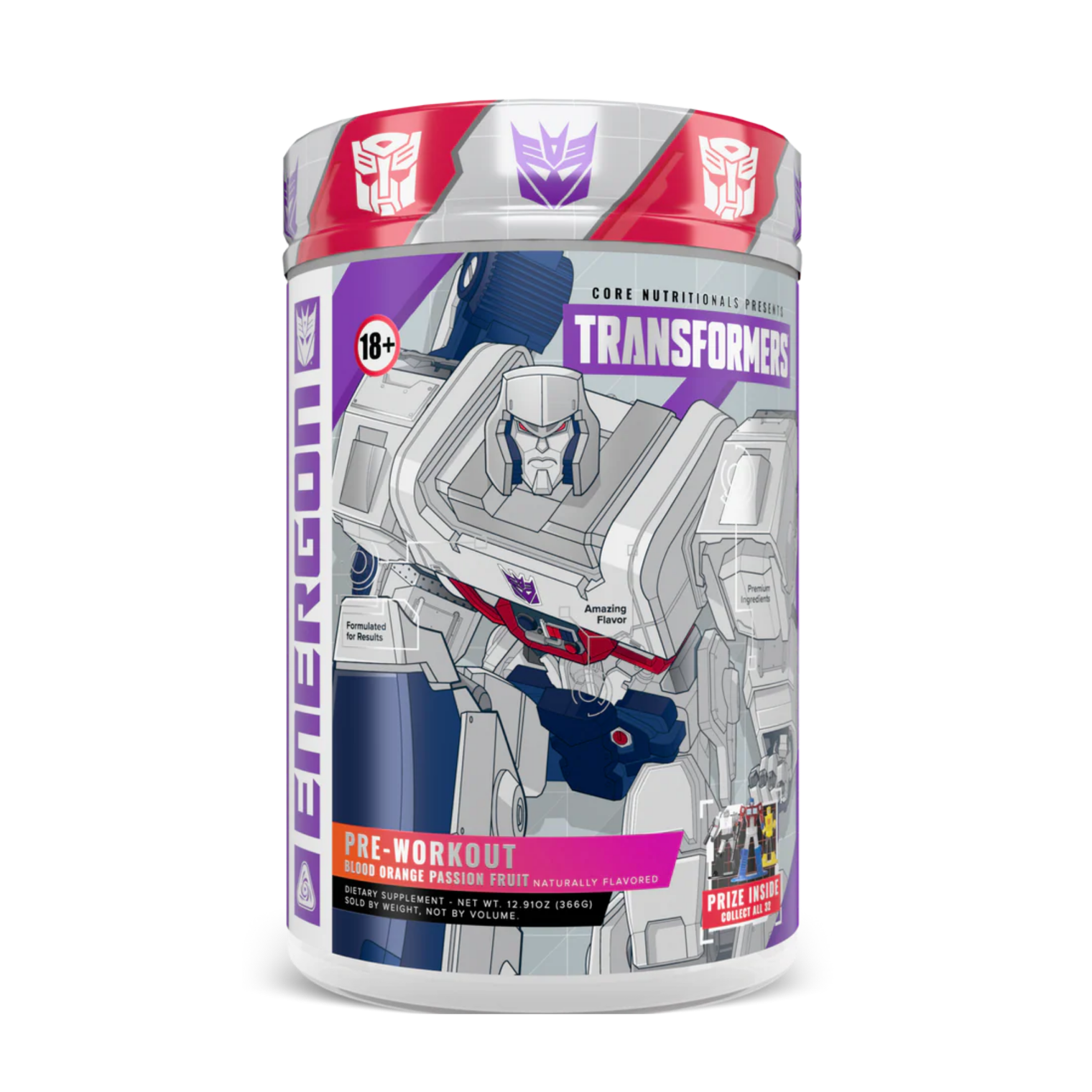 Core Nutritionals PRE WORKOUT TRANSFORMERS® ENERGON (Pre Workout) Blood Orange Passionfruit (Megatron)