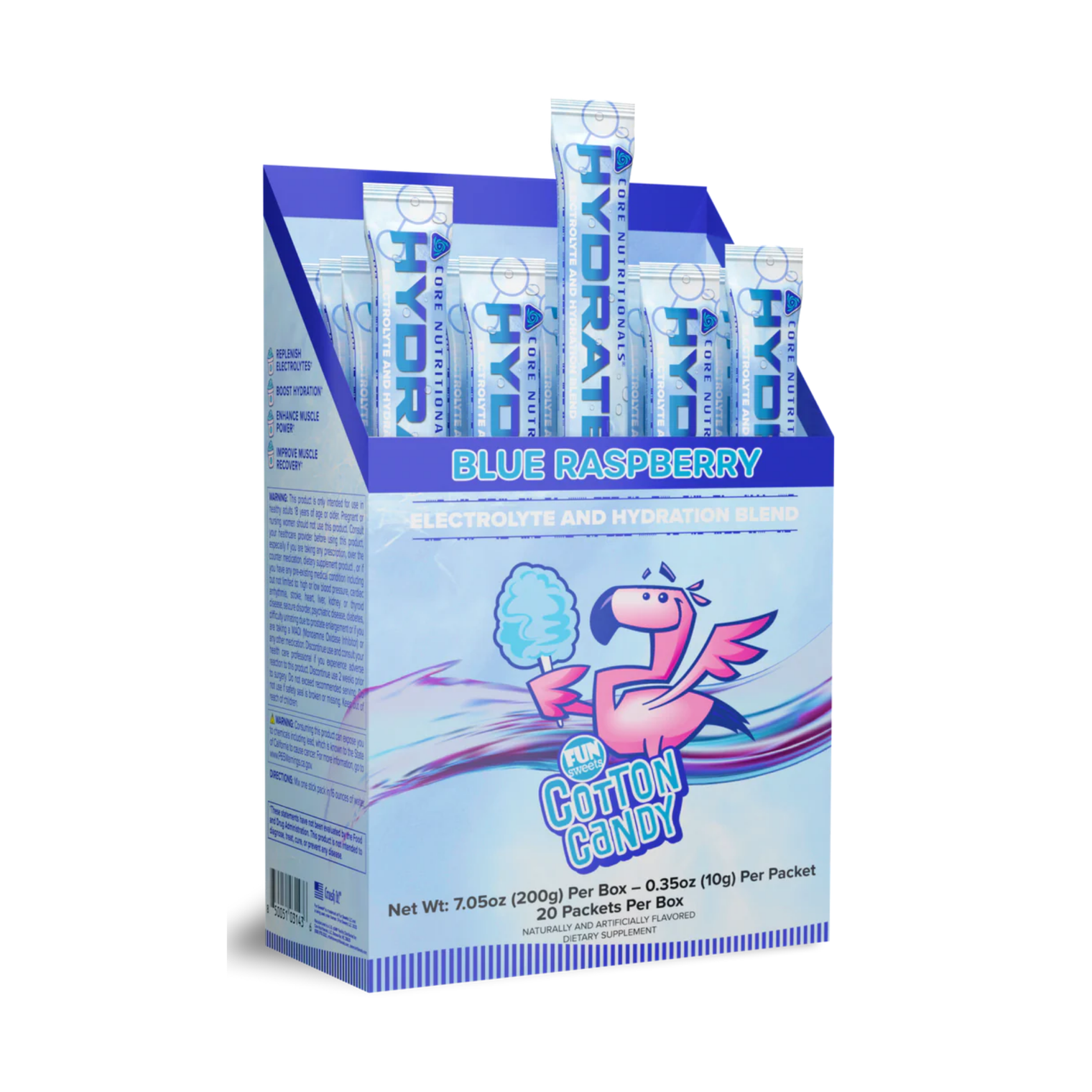 Core Nutritionals AMINOS & HYDRATION Hydrate Fun Sweets Blue Raspberry