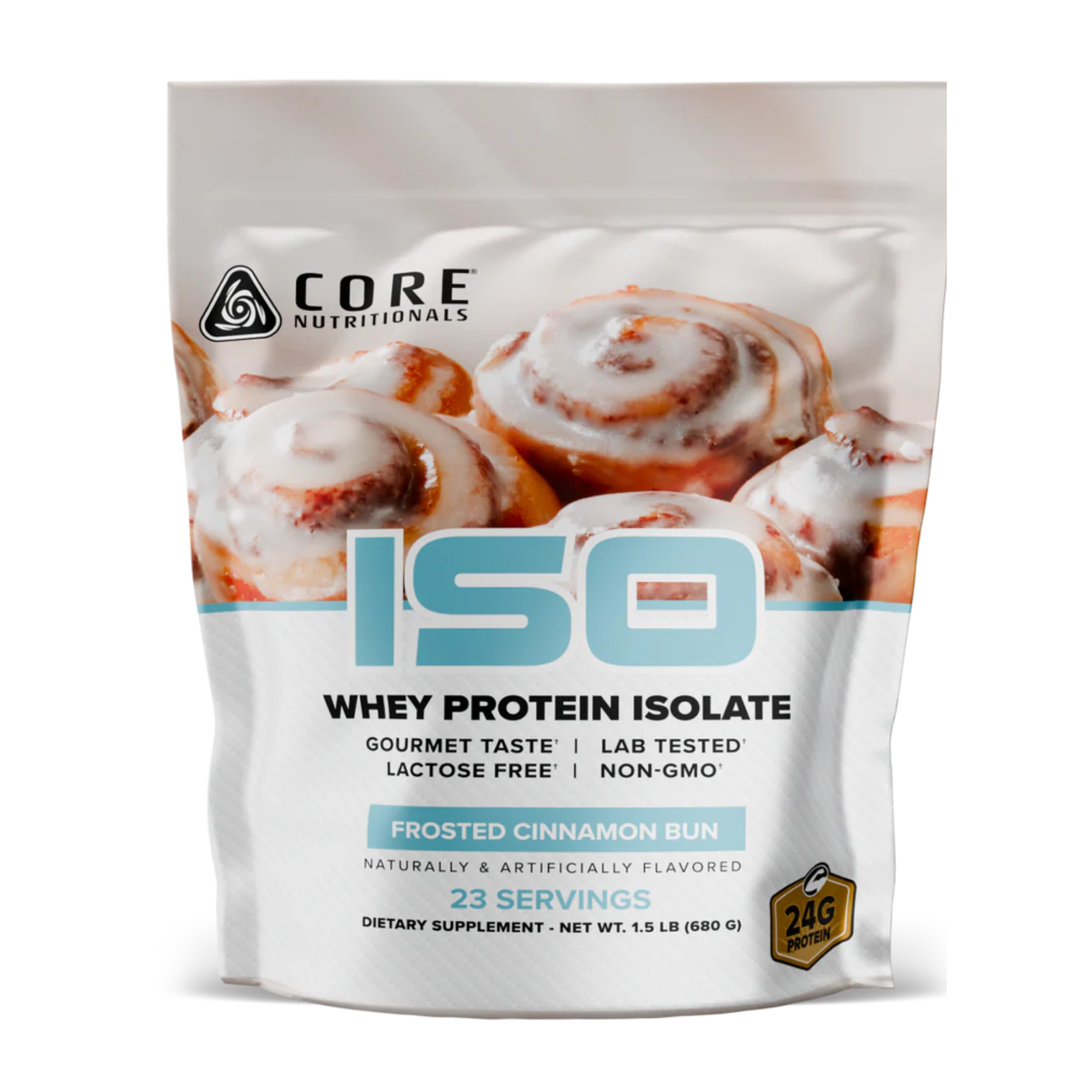 Core Nutritionals PROTIEN ISO 1.5lb (100% Isolate) Frosted Cinnamon Bun