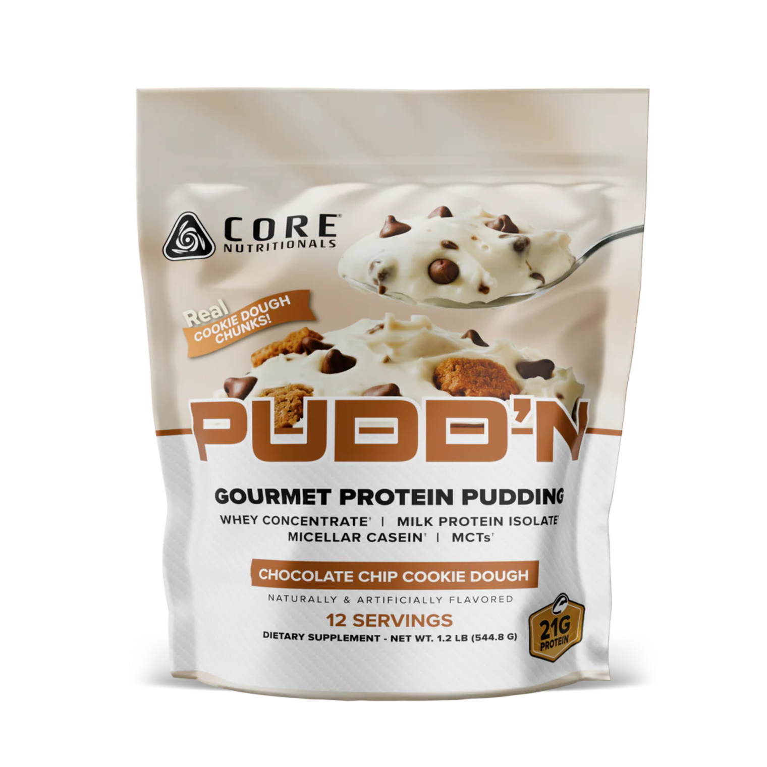 Core Nutritionals PROTIEN PUDD'n 1.2lb Chocolate Chip Cookie Dough