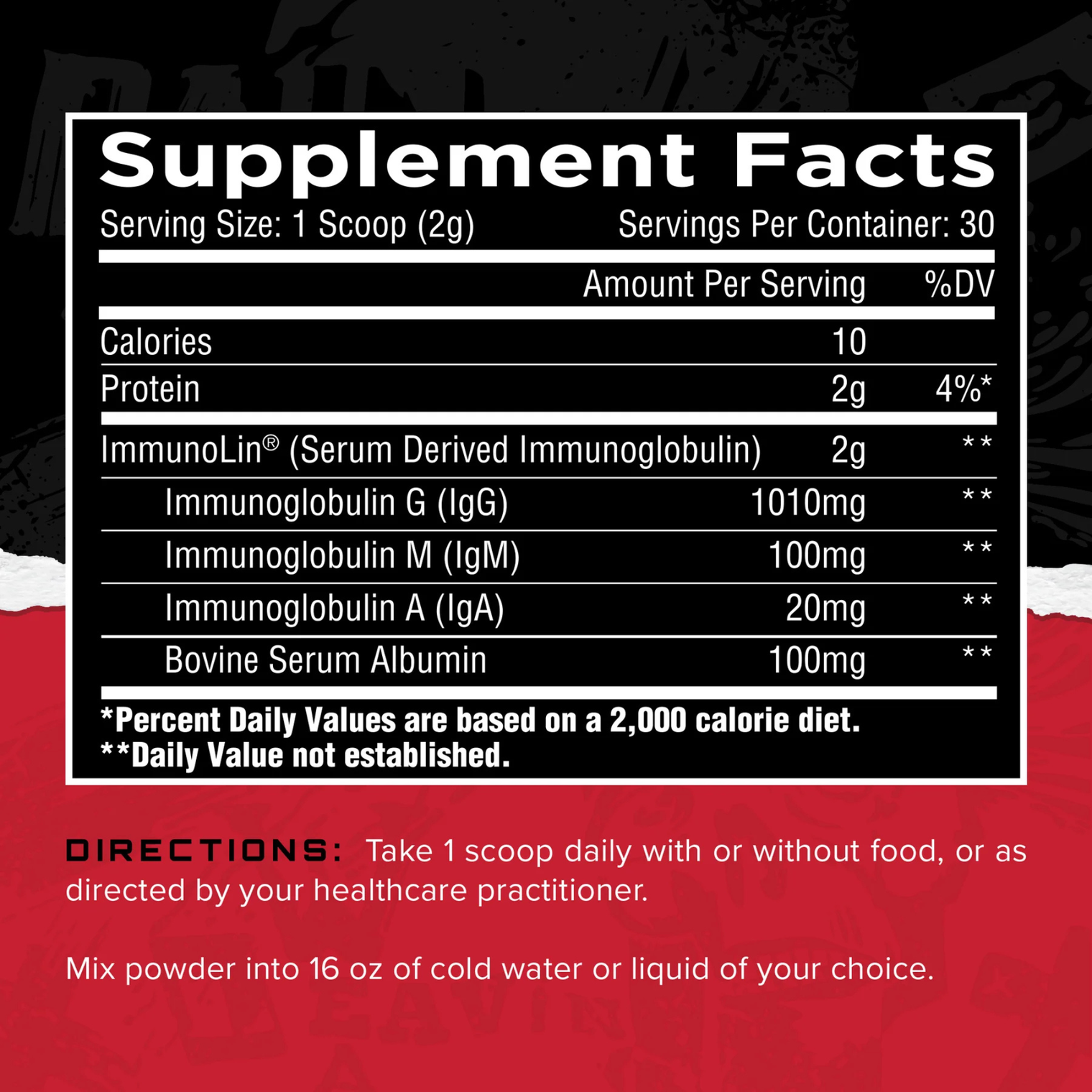 Unmatched Immuno-IgG - Bottle (60g)