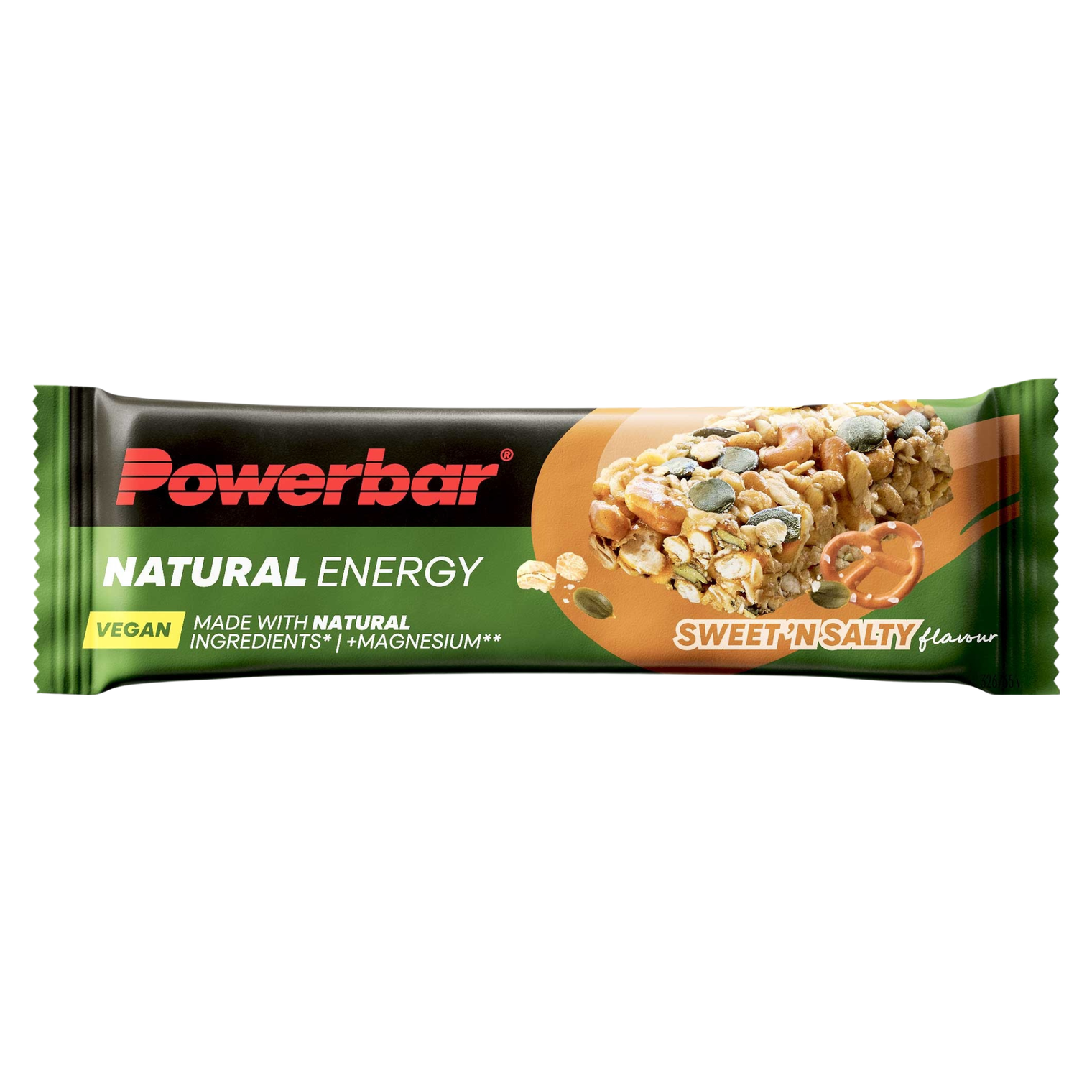 PowerBar Natural Energy Cereal Sweet & Salty Vegan Energy Bar – Complex Carbs with Oats & Magnesium, No Artificial Additives | 18 x 40g | Natural Sports Snack Bar