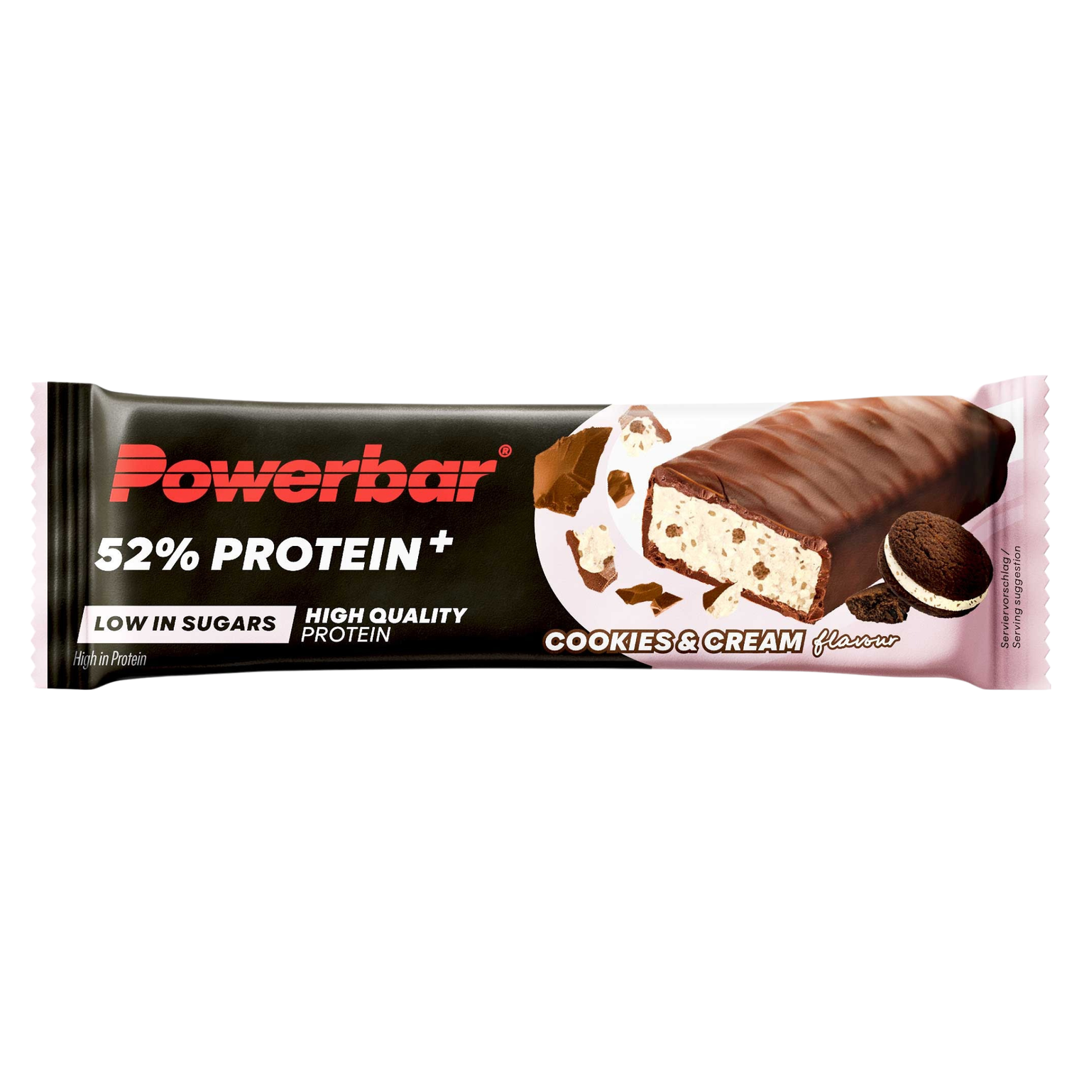 PowerBar ProteinPlus 52% Cookies & Cream Protein Bar – 52% Ultra High Protein Sports Bar | 20 x 50g | Protein Bar for Bodybuilding, Muscle Growth & Post-Workout