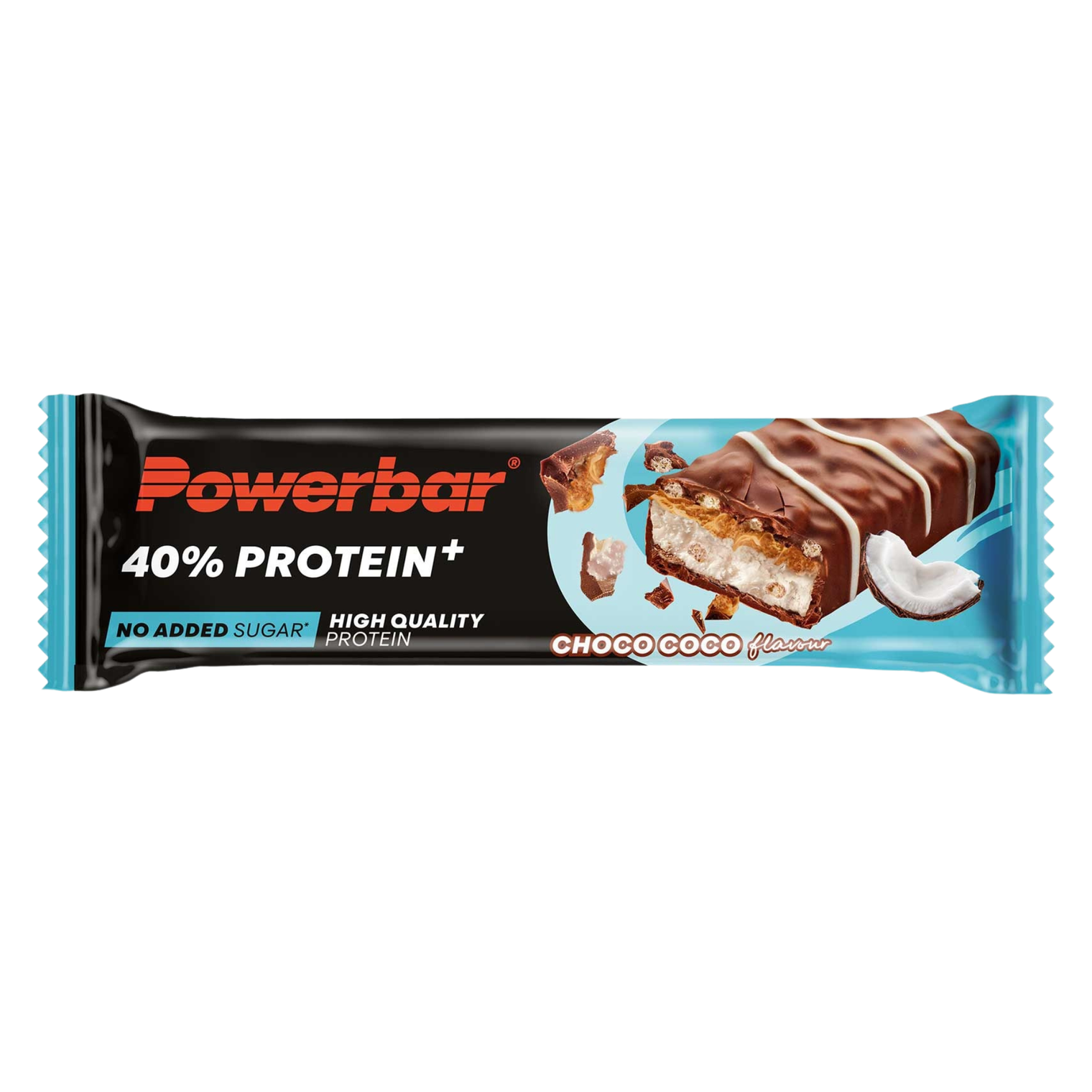 PowerBar PB 40% Protein +Crisp Choco Coco Bar – 40% High Protein Chocolate Coconut Crispy Sports Bar | 12 x 40g | Protein Bar for Gym, Muscle Recovery & Fitness