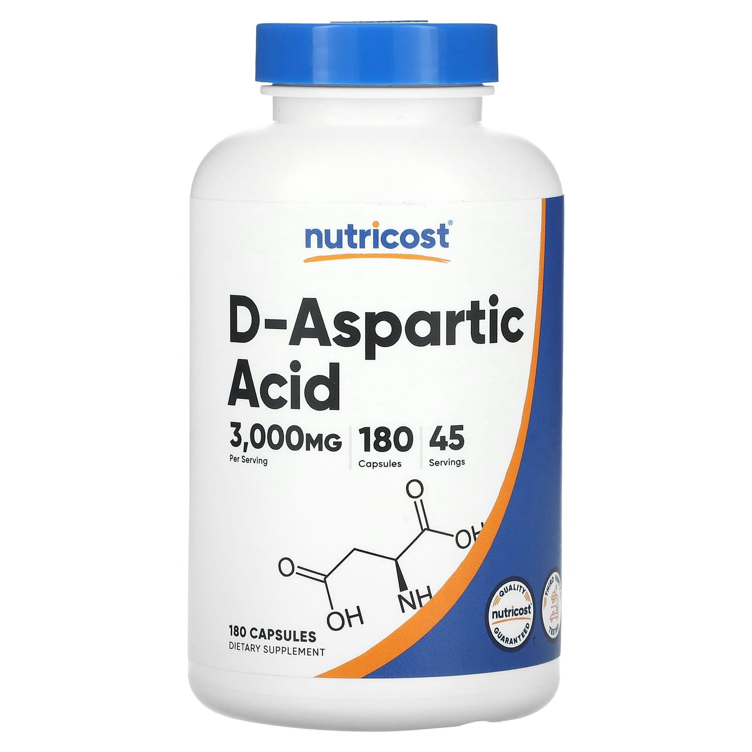 D-Aspartic Acid Capsules (3000 MG) (180 Capsules)