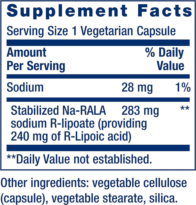 Life Extension-Super R-Lipoic Acid 240mg, 60 Vegetable Caps