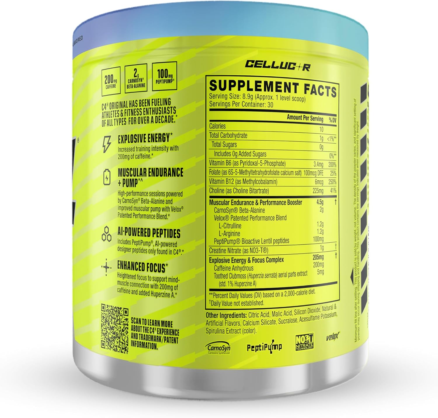 C4 Original Icy Blue Razz Powder 30 Servings
