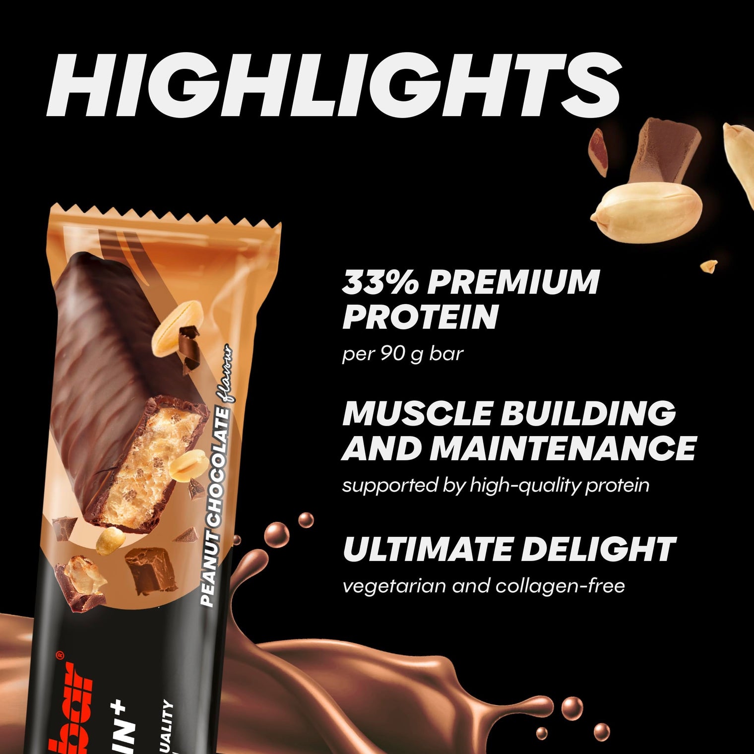PowerBar ProteinPlus 33% Peanut Chocolate Protein Bar – 90g