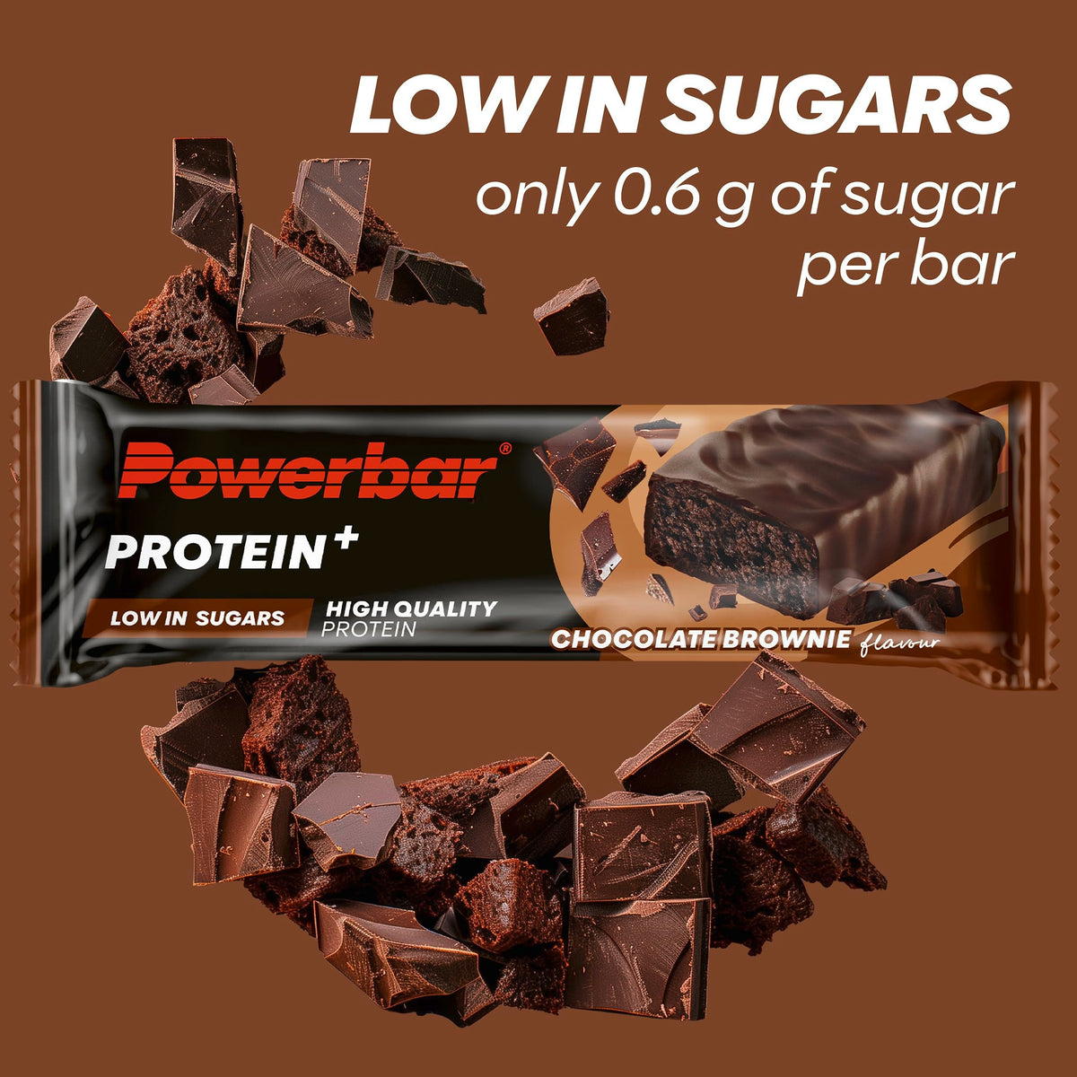 PowerBar Protein Plus Low Sugar Chocolate Brownie Protein Bar – 35g