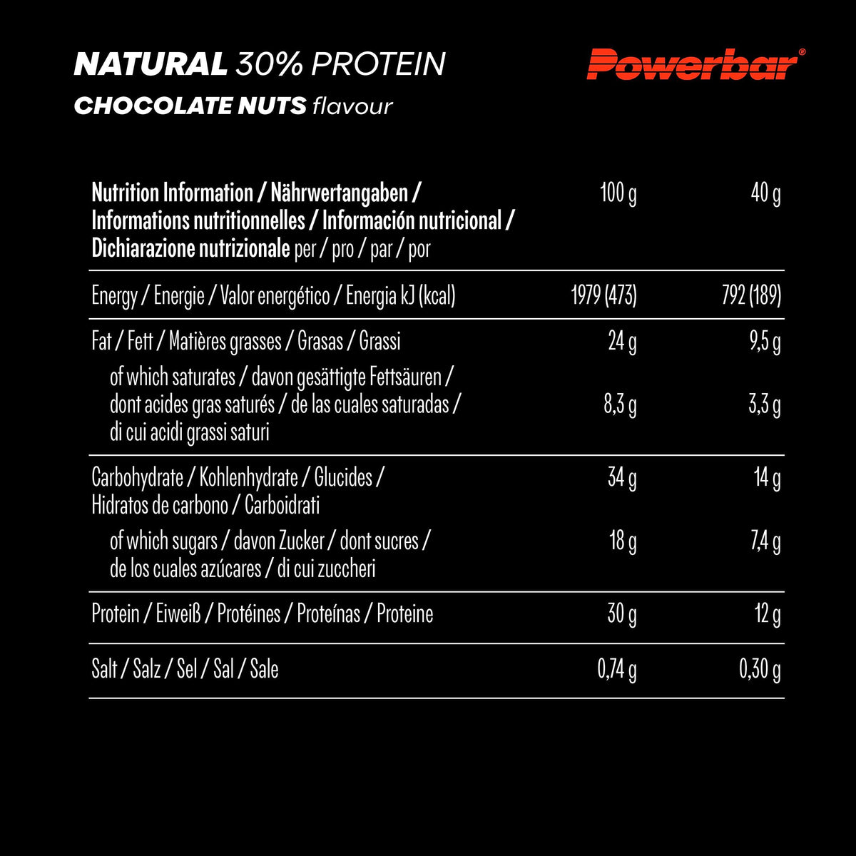 PowerBar Natural Protein Chocolate Nuts Bar – 40g