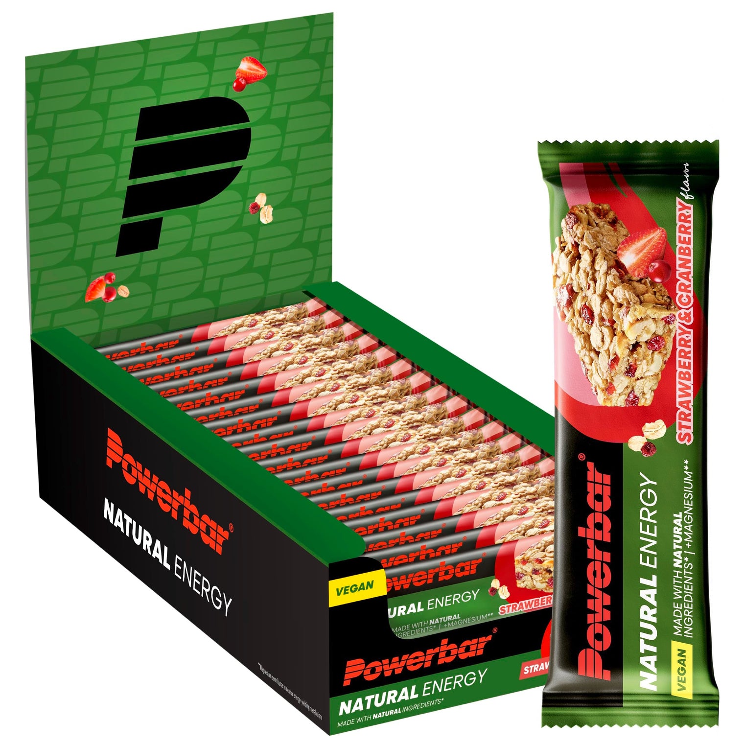 PowerBar Natural Energy Cereal Strawberry & Cranberry Vegan Energy Bar – 40g