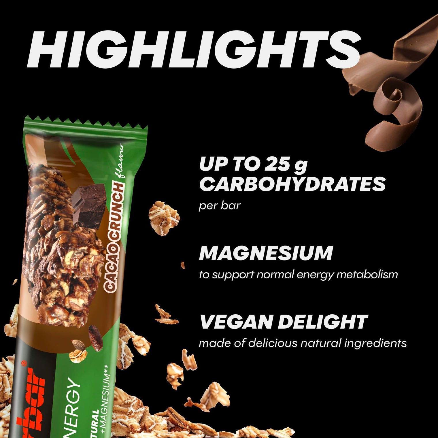 PowerBar Natural Energy Cereal Cacao Crunch Vegan Energy Bar – 40g