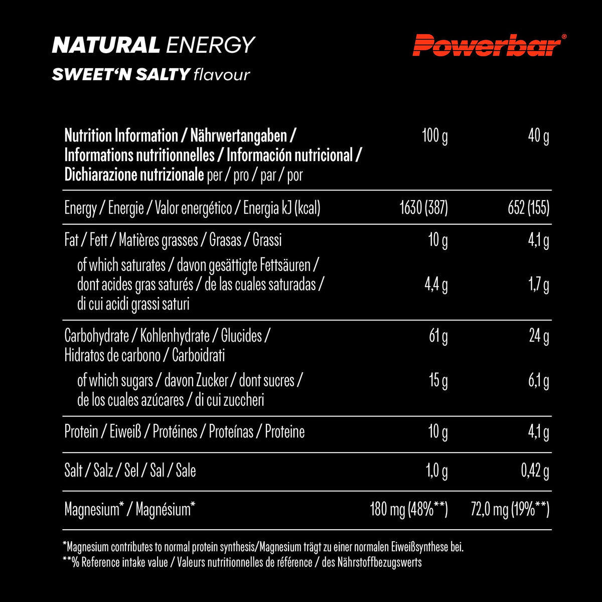 PowerBar Natural Energy Cereal Sweet & Salty Vegan Energy Bar – 40g