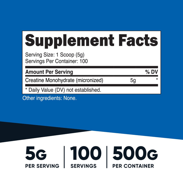 Nutricost Creatine Monohydrate Powder (500 Grams)