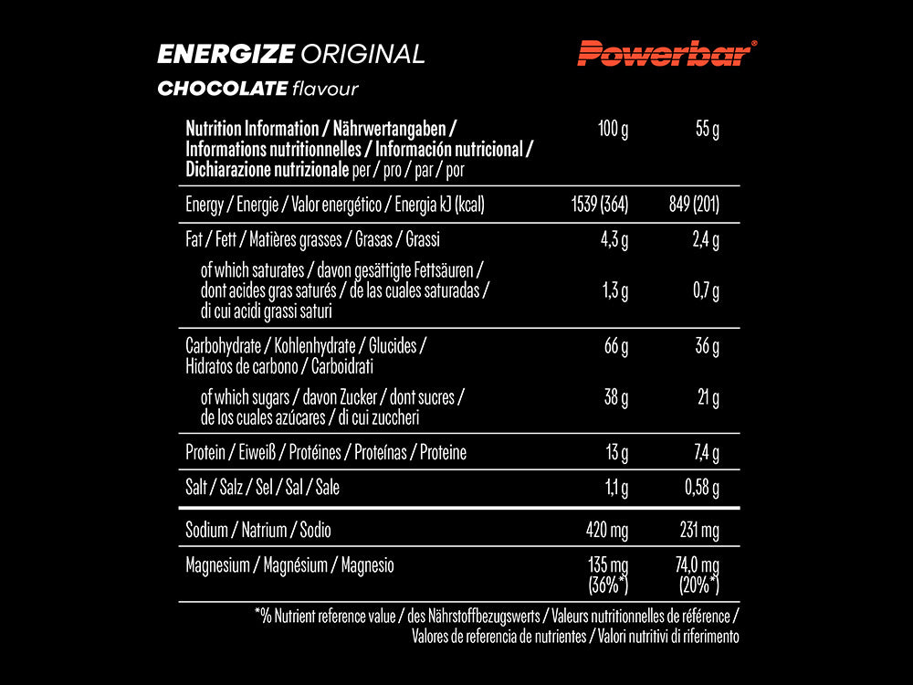 PowerBar Energize Original Chocolate Energy Bar – 55g